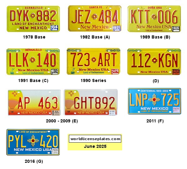 New Mexico license plate