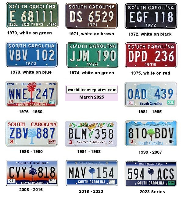 South Carolina license plate