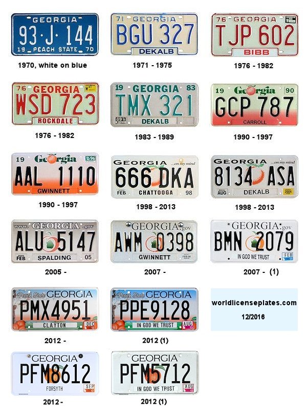Georgia license plate