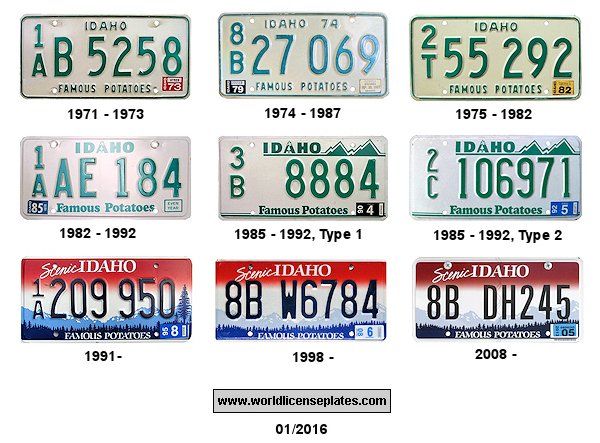 Idaho license plate